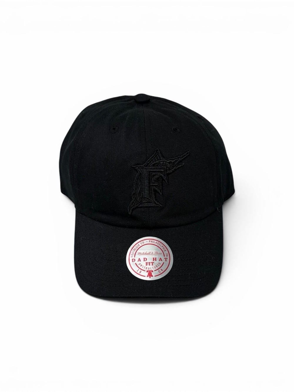 Florida Marlins Mitchell & Ness Logo Adjustable Dad Hat‎ Cap